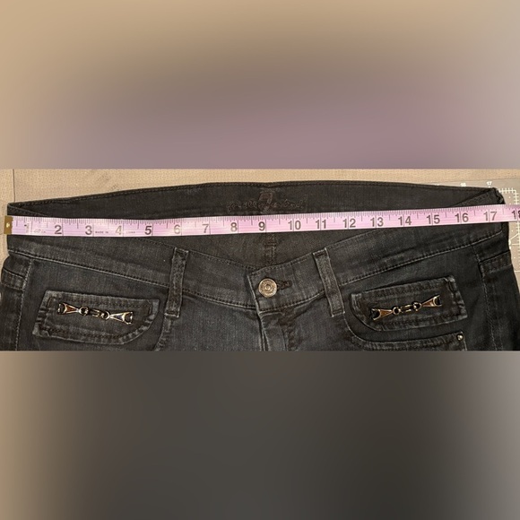 7 For All Mankind black straight leg jeans - Picture 6 of 6